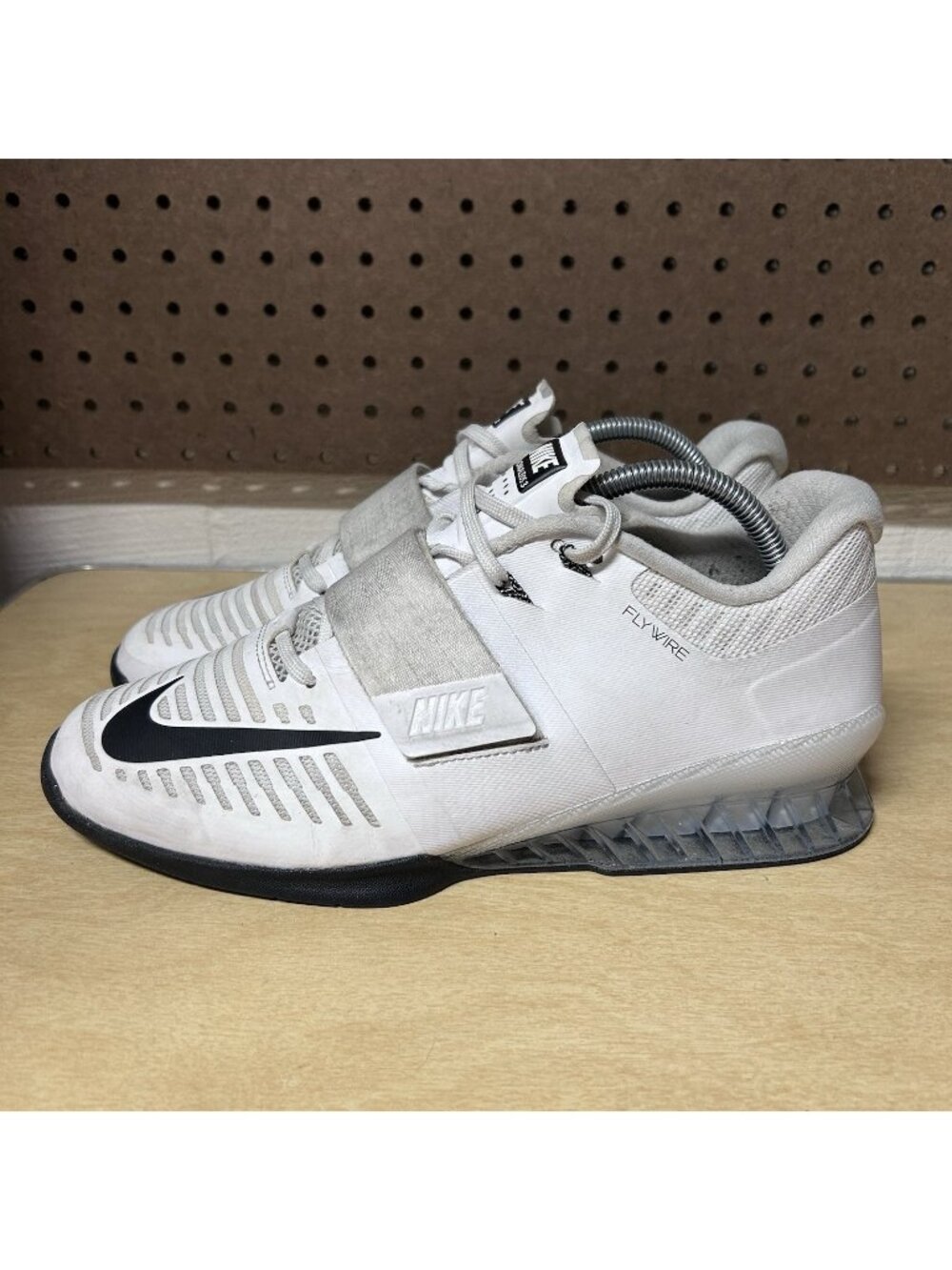 Nike Romaleos 3 Mens Size 9.5 White Lace Up Weightlifting Training Shoes